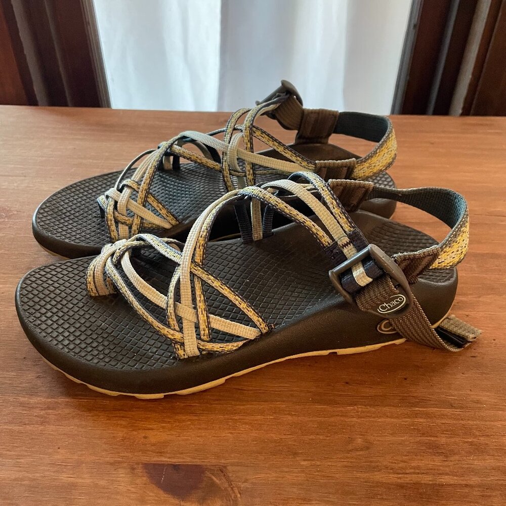 Chaco Womens Z Cloud Sandals Strappy Outdoor Trail Hike Sport Green Gray Size 7